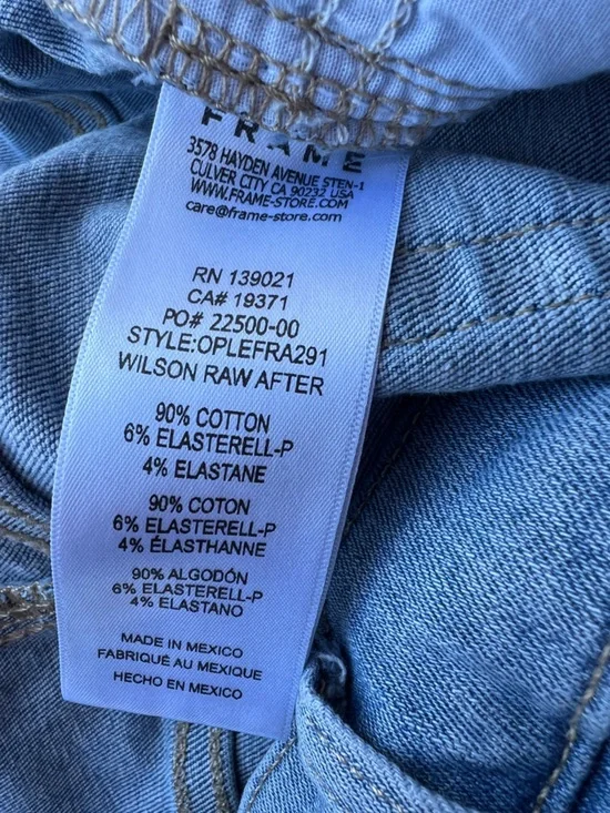 FRAME Le High Flare Raw After Jeans in Light Blue Wilson Wash size 30 - Picture 7 of 8